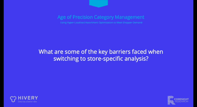 What are some of the key barriers faced when switching to store-specific analysis?